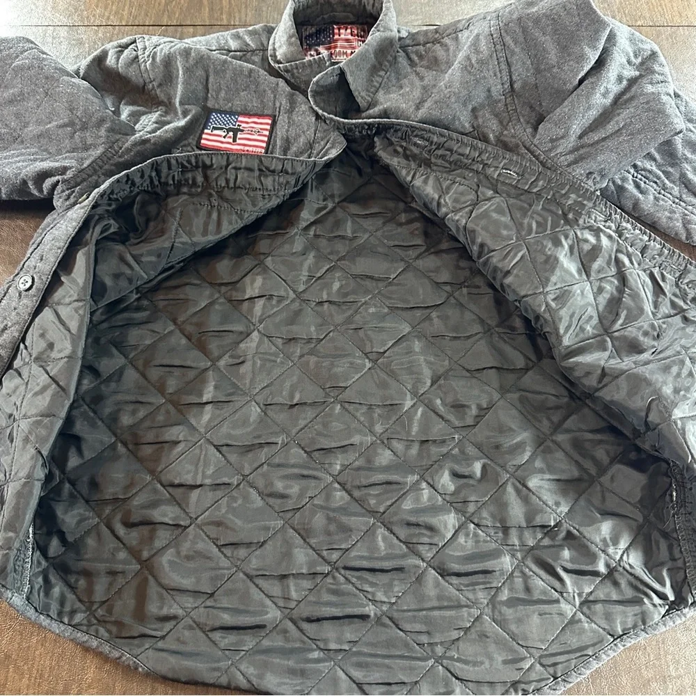 Howitzer Freedom Men's Quilted Shirt Jacket in Charcoal Sz M